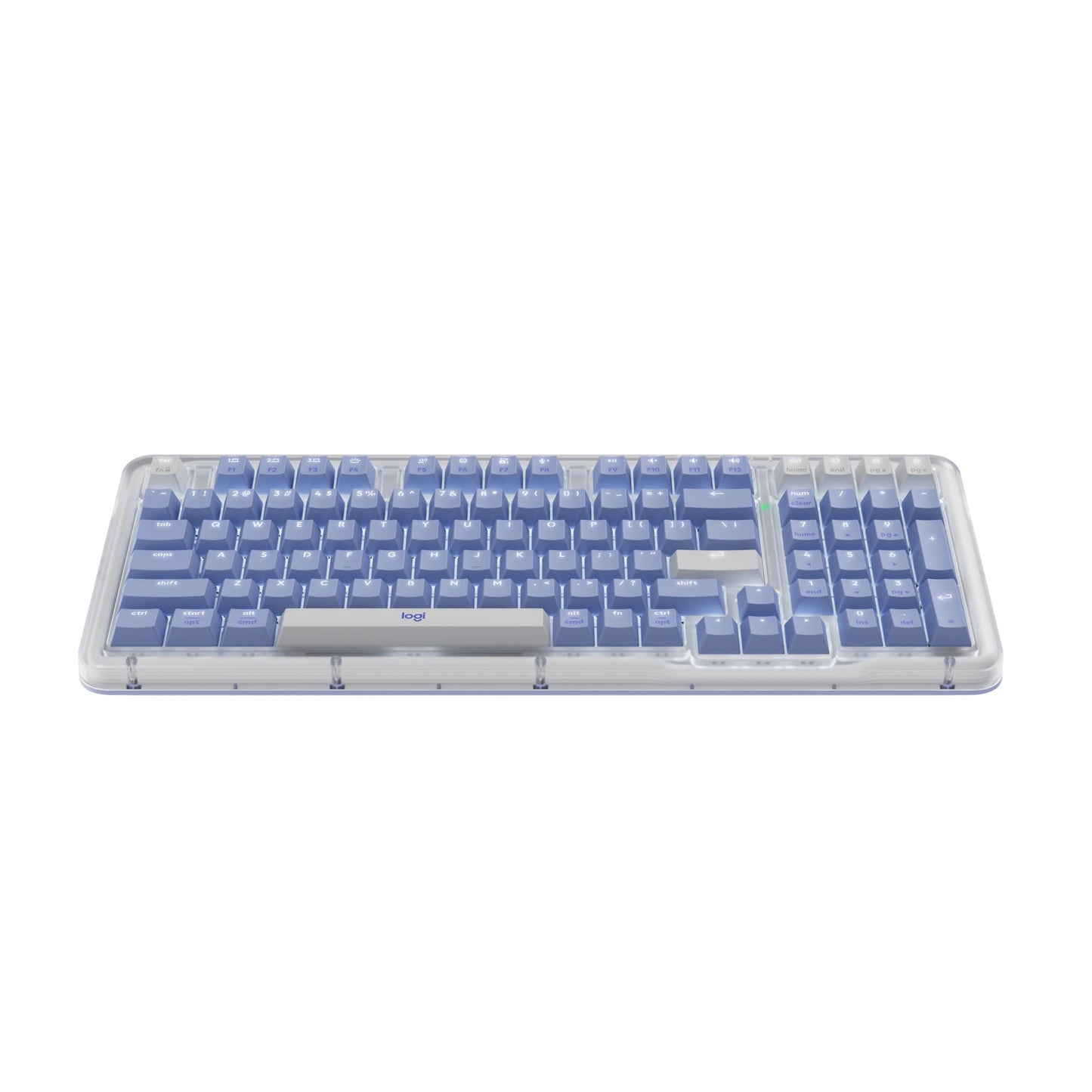 Logitech Alto Keys K98M Wireless Mechanical Keyboard Customizable Keyboard with Vibration Absorbing Gasket Backlit Keys Bluetooth USB-C Charging for PC Mac Laptops - Lilac