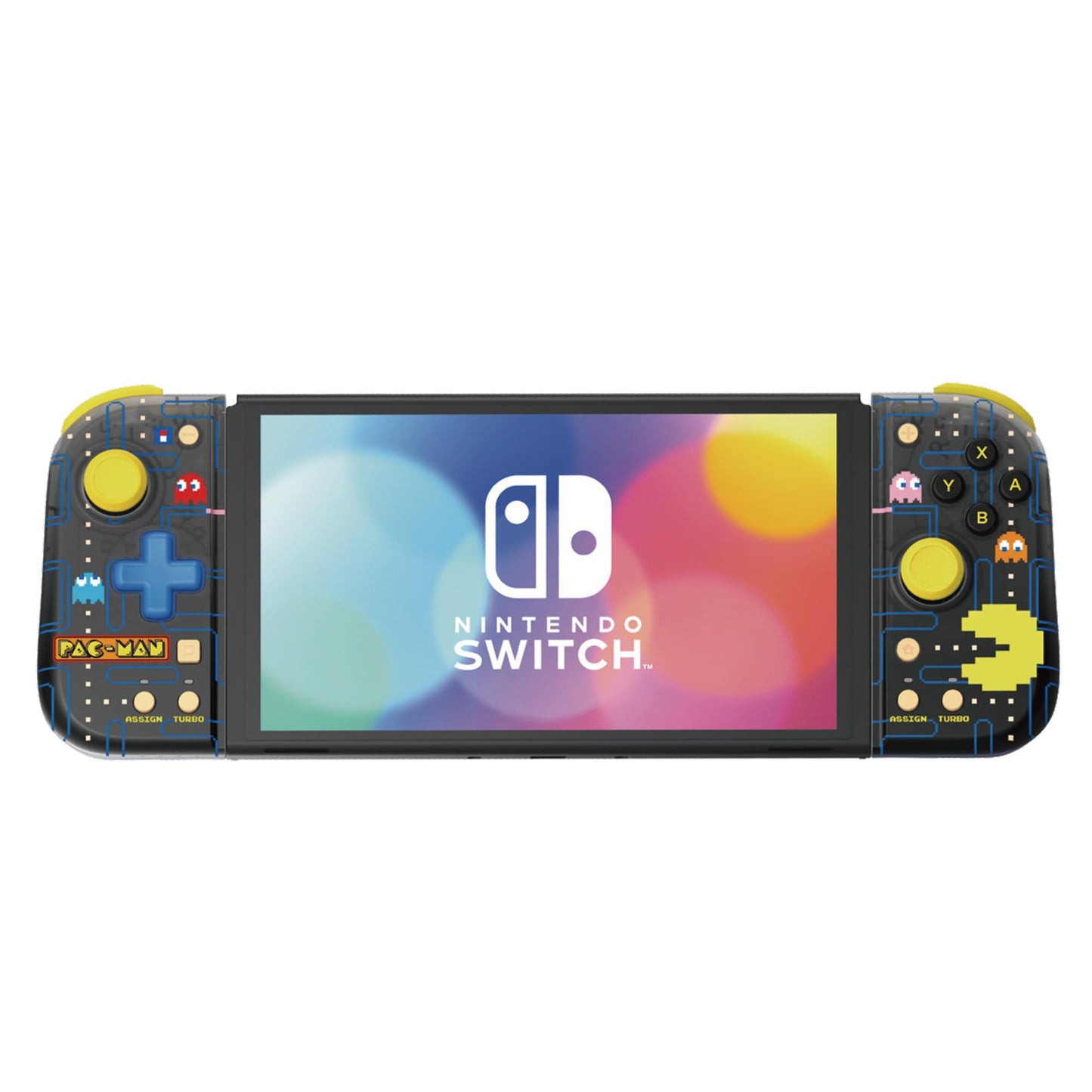 HORI Nintendo Switch Split Pad Compact (PAC-MAN Edition) Ergonomic Controller for Handheld Mode - Officially Licensed by Nintend
