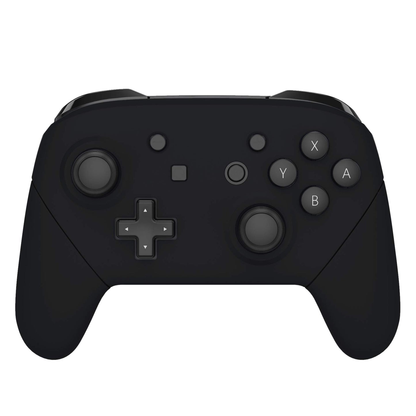 eXtremeRate Black Faceplate Backplate Handles for Nintendo Switch Pro Controller, Soft Touch DIY Replacement Grip Housing Shell