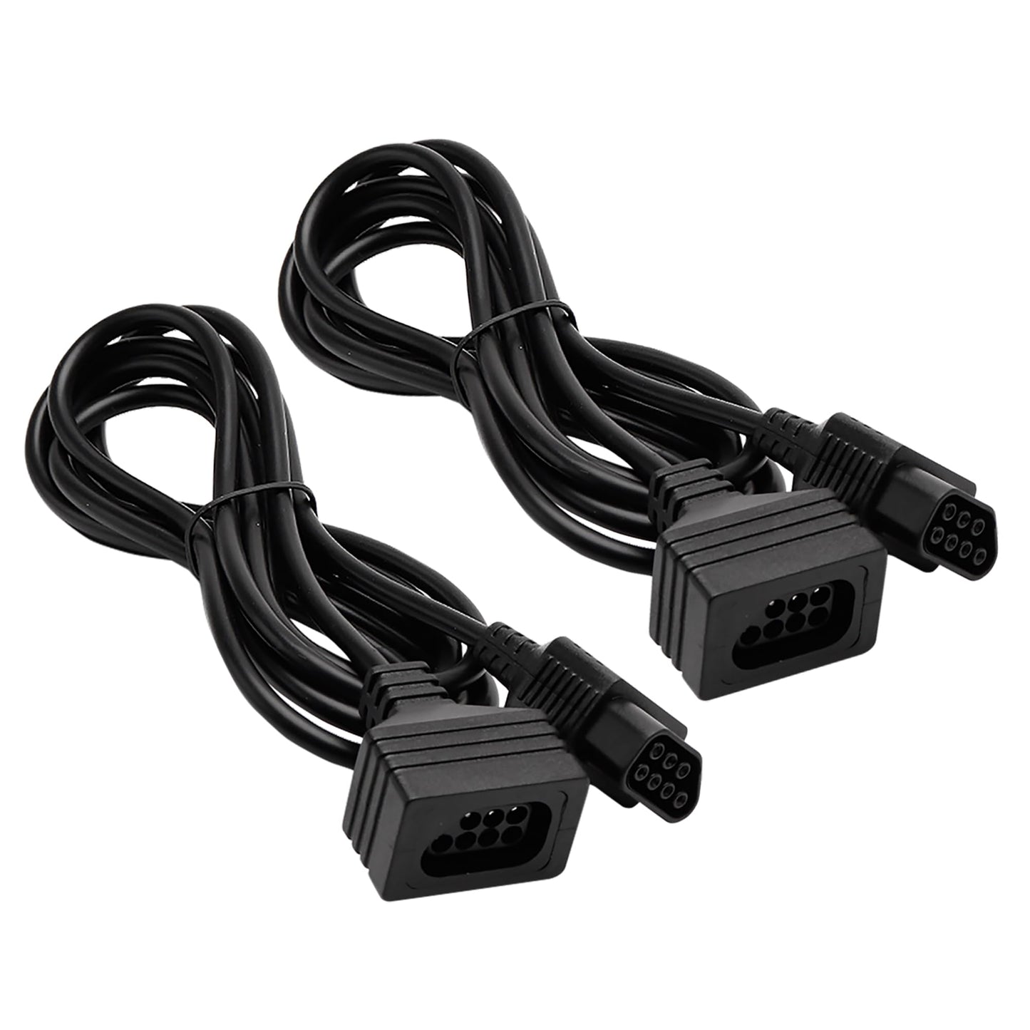 CUENSTOP 7 Pin NES Controller Extension Cable 2-Pack 1.8M/6FT Replacement Controller Extension Cable for Nintendo Entertainment System NES (1985) not for NES Classic (2016).