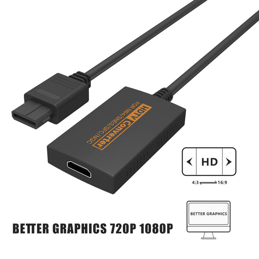 Hgowixx HDMI Adapter for N64, Game Cube & SNES - High-Quality Connection for Enhanced Gaming Experience