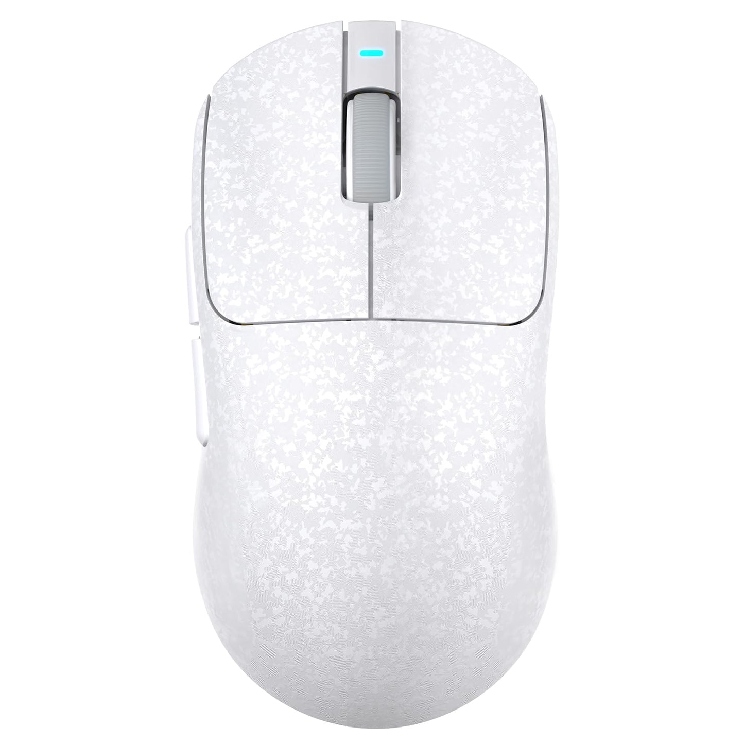 Ajazz AJ199 Wireless Gaming Mouse Ultra-Lightweight 55g Tri-Mode Connection 24000 DPI PAW3311 Sensor Carbon Fiber Shell 500mAh Battery 1K Polling Rate Durable & Anti-Slip Design White