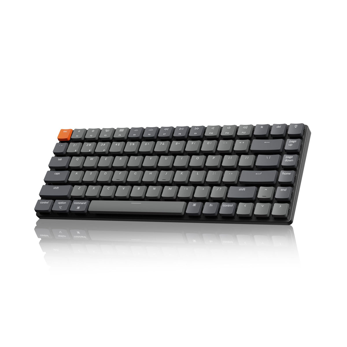 Keychron K3 Version 2 84 Keys Ultra-Slim Wireless Bluetooth/USB Wired Mechanical Keyboard with White LED Backlit Low-Profile Gateron Mechanical Brown Switch Compatible with Mac Windows