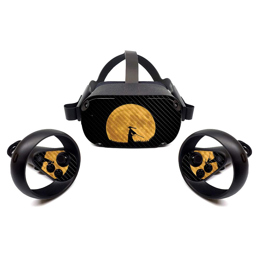 MightySkins Carbon Fiber Skin for Oculus Quest - Samurai | Protective Durable Textured Carbon Fiber Finish | Easy to Apply Remove and Change Styles | Made in The USA