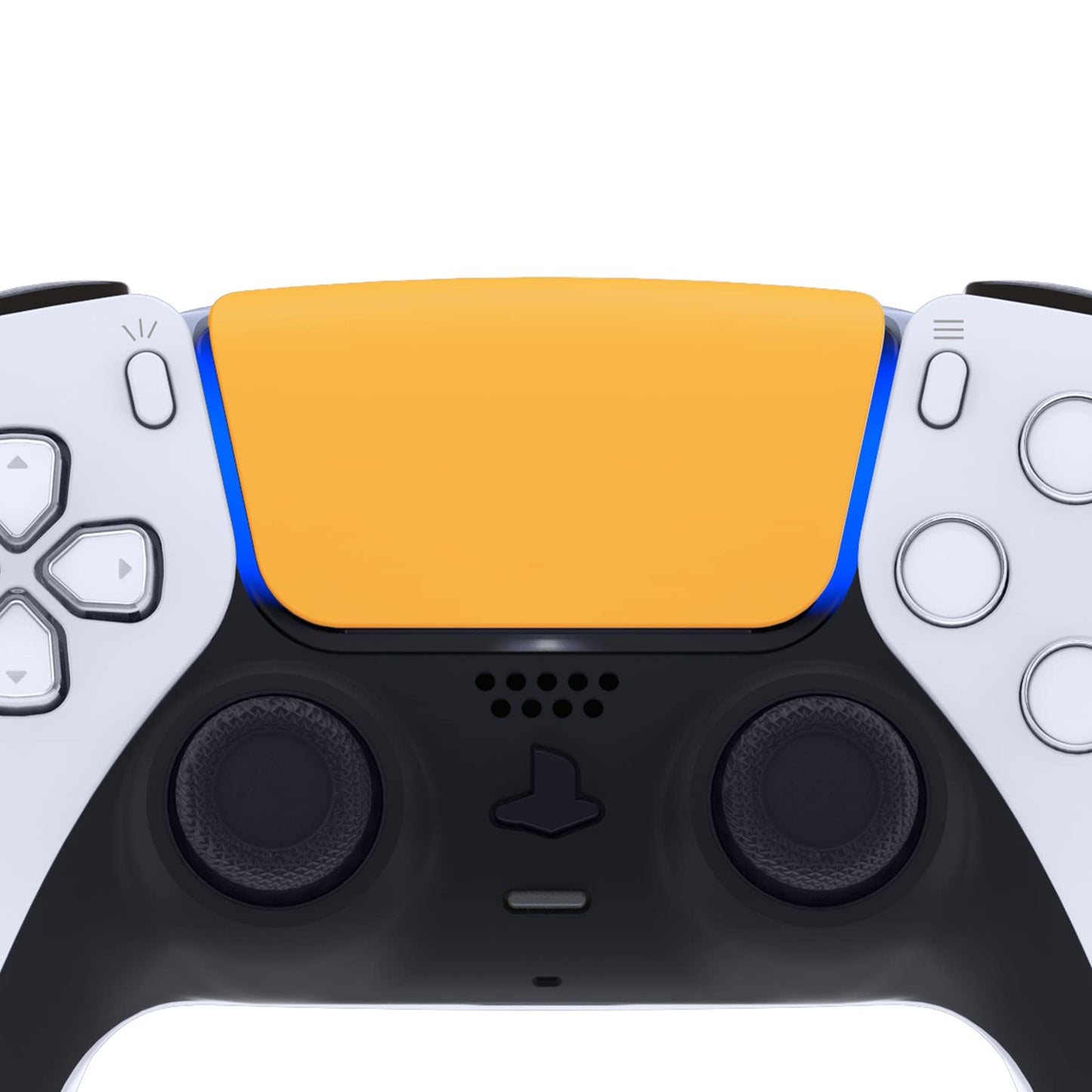 eXtremeRate Replacement Touchpad Cover for PS5 Controller, Caution Yellow, Model JPF4008, Soft Touch Repair Part