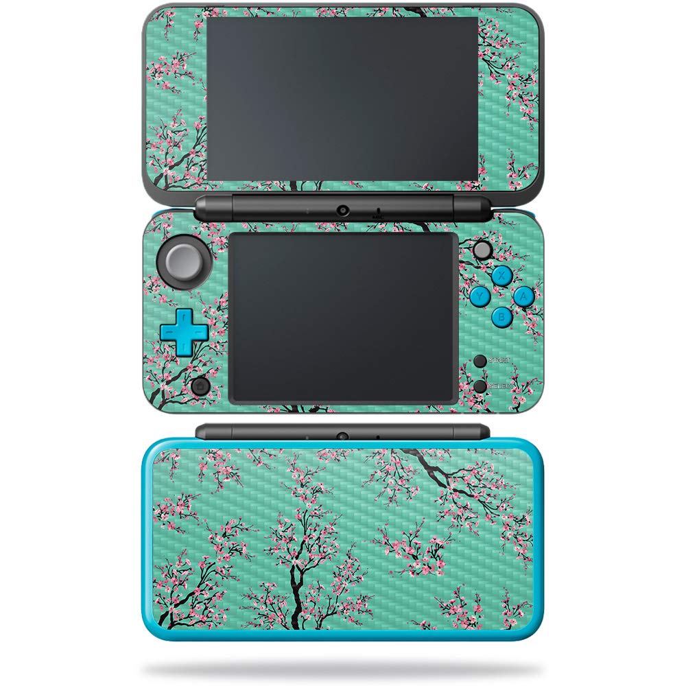 MightySkins Carbon Fiber Skin for Nintendo New 2DS XL - Cherry Blossom Tree | Protective Durable Textured Carbon Fiber Finish | Easy to Apply Remove and Change Styles | Made in The USA