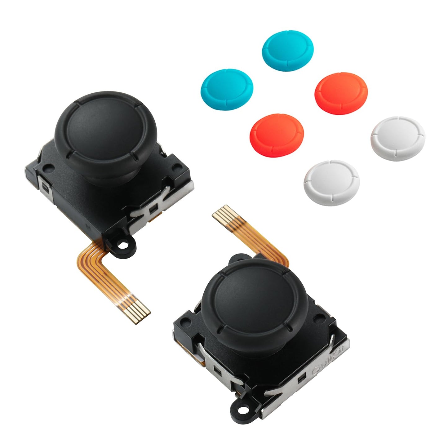 GuliKit Switch Joysticks Replacement Updated Anti-Drift TMR Electromagnetic Joystick For Switch LCD/OLED Joy Con & Switch Lite Analog Thumbstick Upgrade Kit With Multiple Color Stick Caps