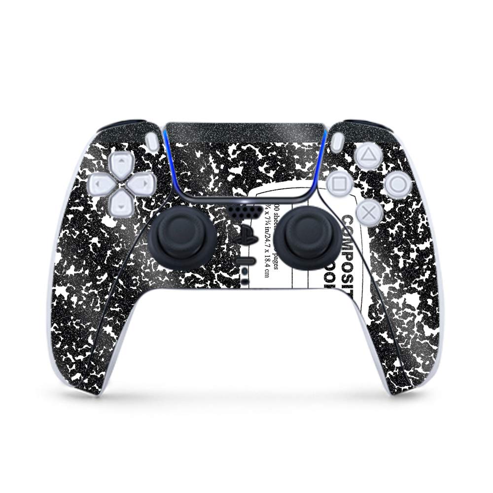 MightySkins Glossy Glitter Gaming Skin for PS5 / PlayStation 5 Controller - Composition Book | Durable High-Gloss Glitter Finish | Easy to Apply and Change Style | Made in The USA