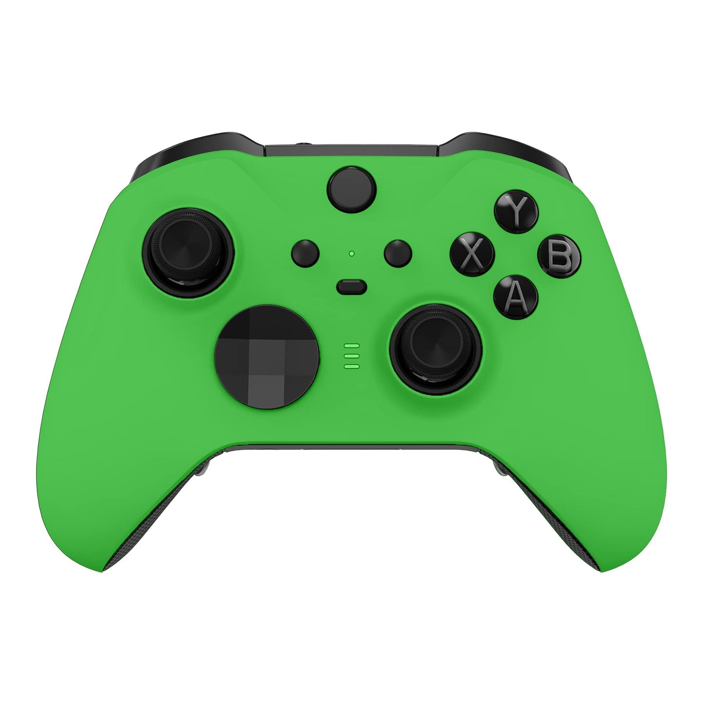 eXtremeRate Green Soft Touch Grip Faceplate Cover Front Housing Shell Case Replacement Kit for Xbox One Elite Series 2 Xbox Elite 2 Core Controller Model 1797 - Controller NOT Included