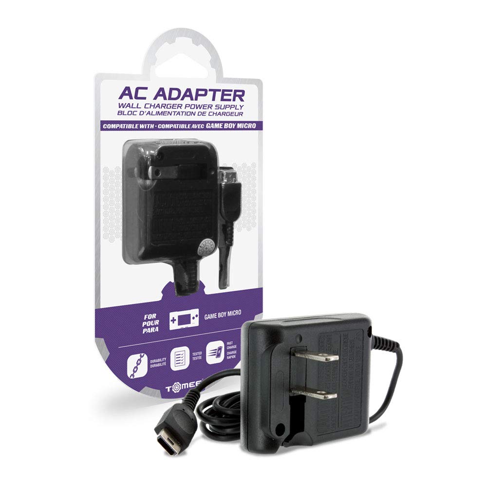 Tomee AC Adapter for Game Boy Micro - Replacement Charger Fold-Away Plug Travel-Friendly Design