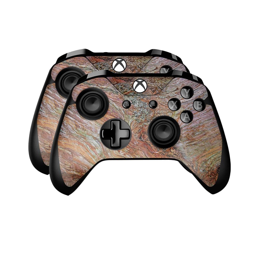 Glossy Glitter Skin Compatible with Microsoft Xbox One Controller (2 Pack) - Woodlands - Premium 3M Vinyl Protective Wrap Decal Cover - Easy to Apply | Crafted in The USA by MightySkins