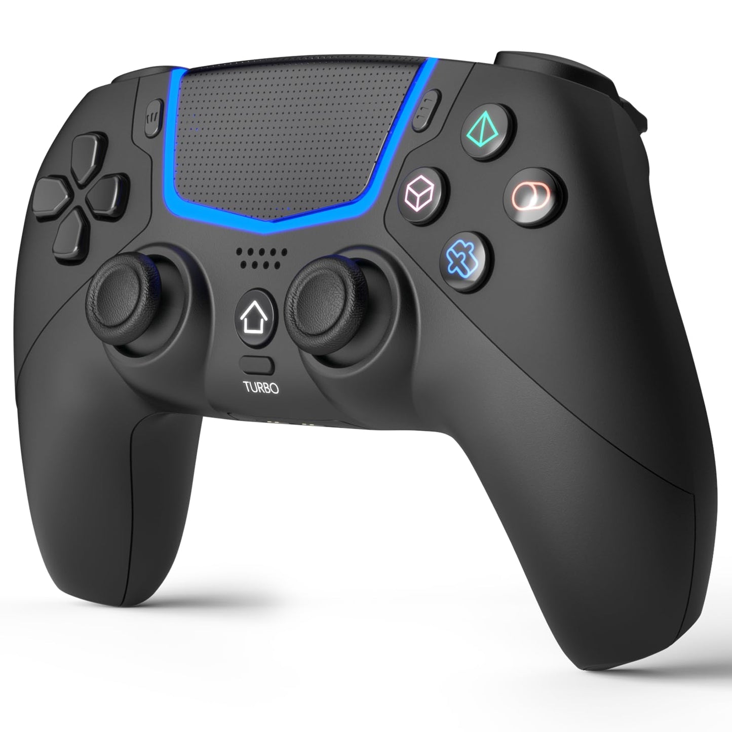 BETMI Wireless Controller for PS-5/Pro/Slim/PC Bluetooth Gaming Controller with Hall Joysticks/LED Channel Light/Turbo/6-Axis Gyro/Dual Vibration/Touchpad/3.5mm TRRS Audio Jack/Speaker Function(Black)