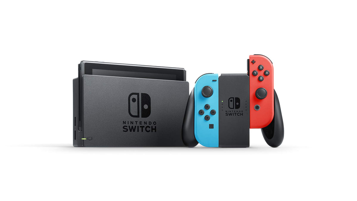 Nintendo Switch with Neon Blue and Neon Red Joy-Con V2 (refurbished fine)