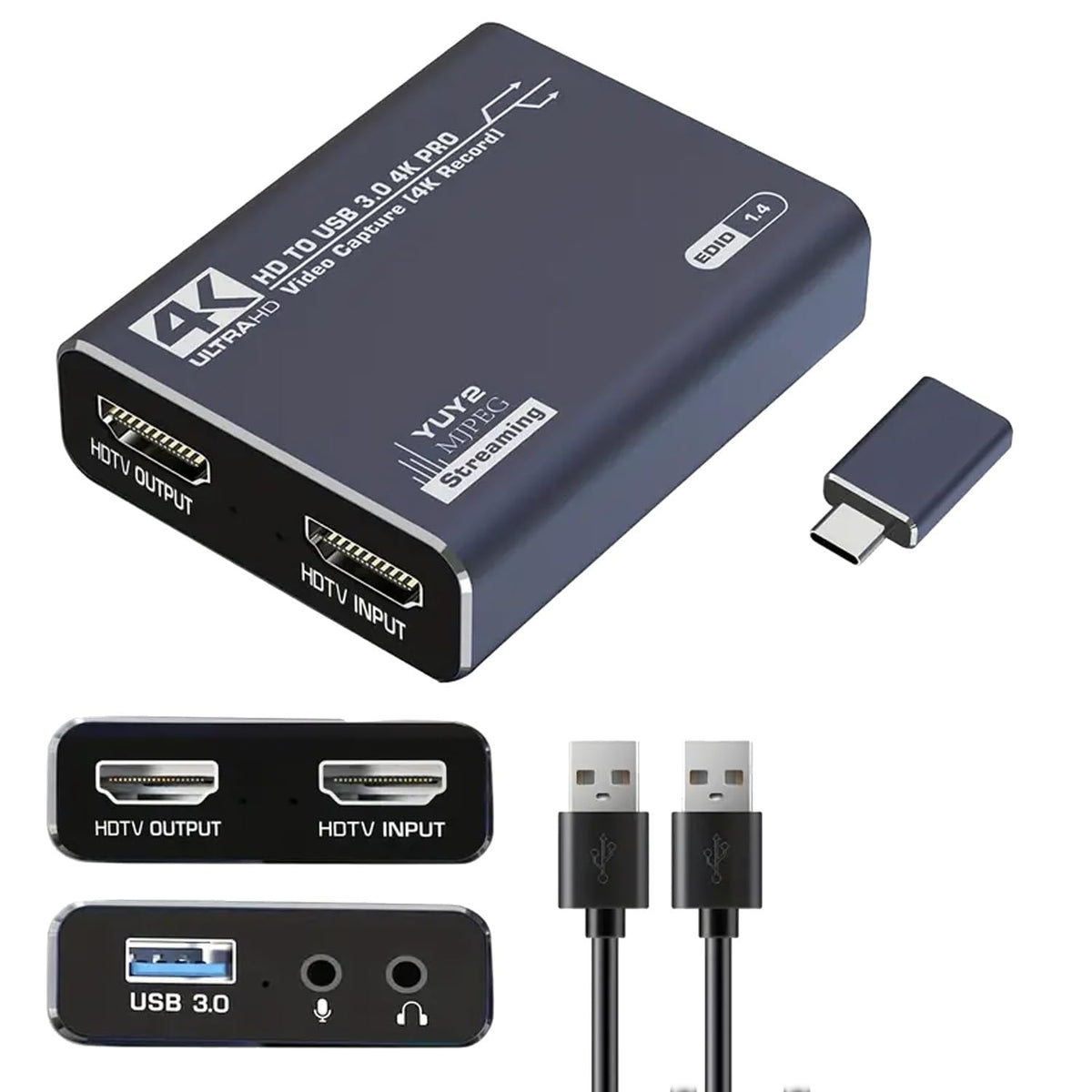dobestyou 4K Audio Video Capture Card HDMI USB 3.0 Full HD 1080P for Game Recording Live Streaming Broadcasting