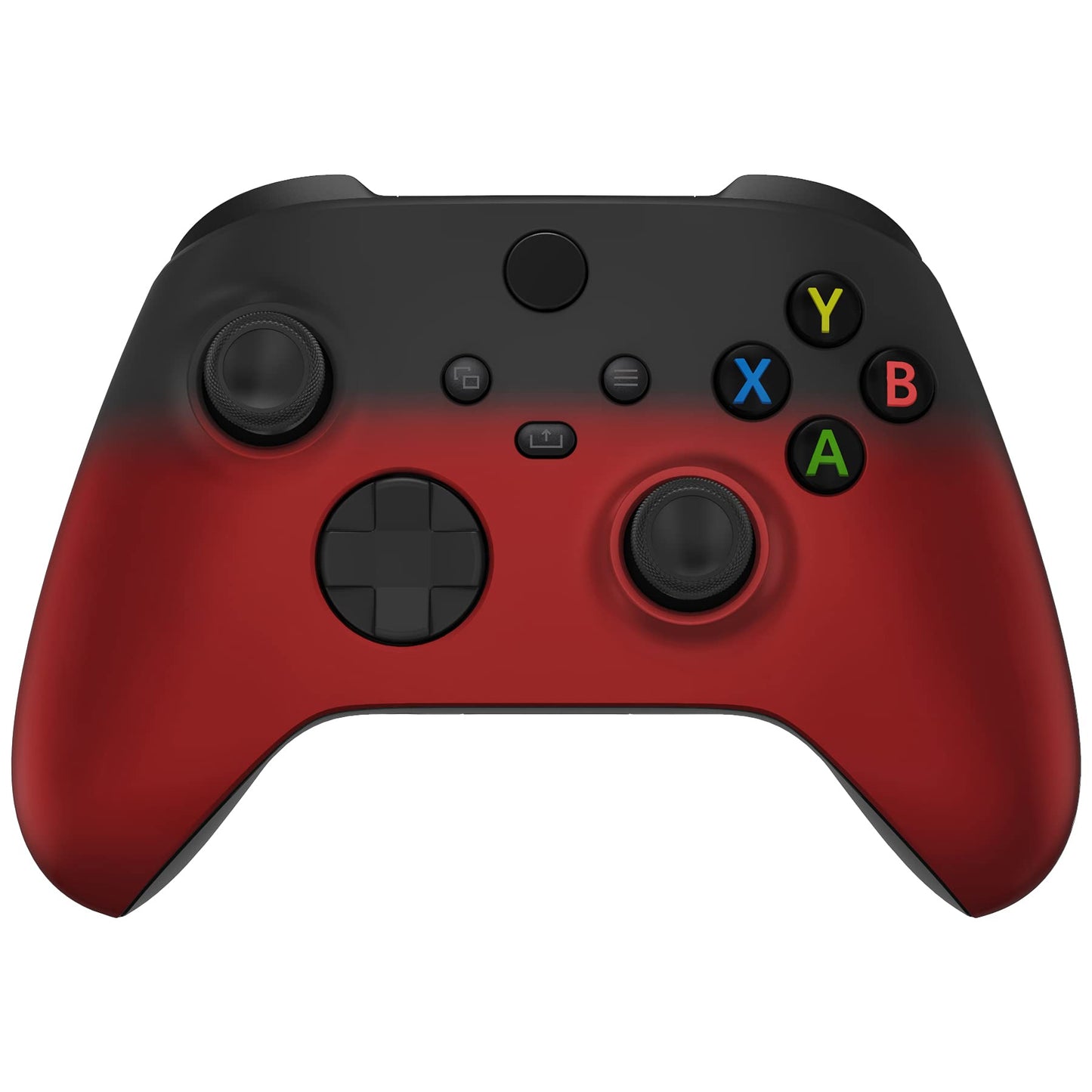 eXtremeRate Replacement Shell for Xbox Series X & S Controller - Personalized Upgrade - Shadow Red Soft Touch Grip Custom Cover