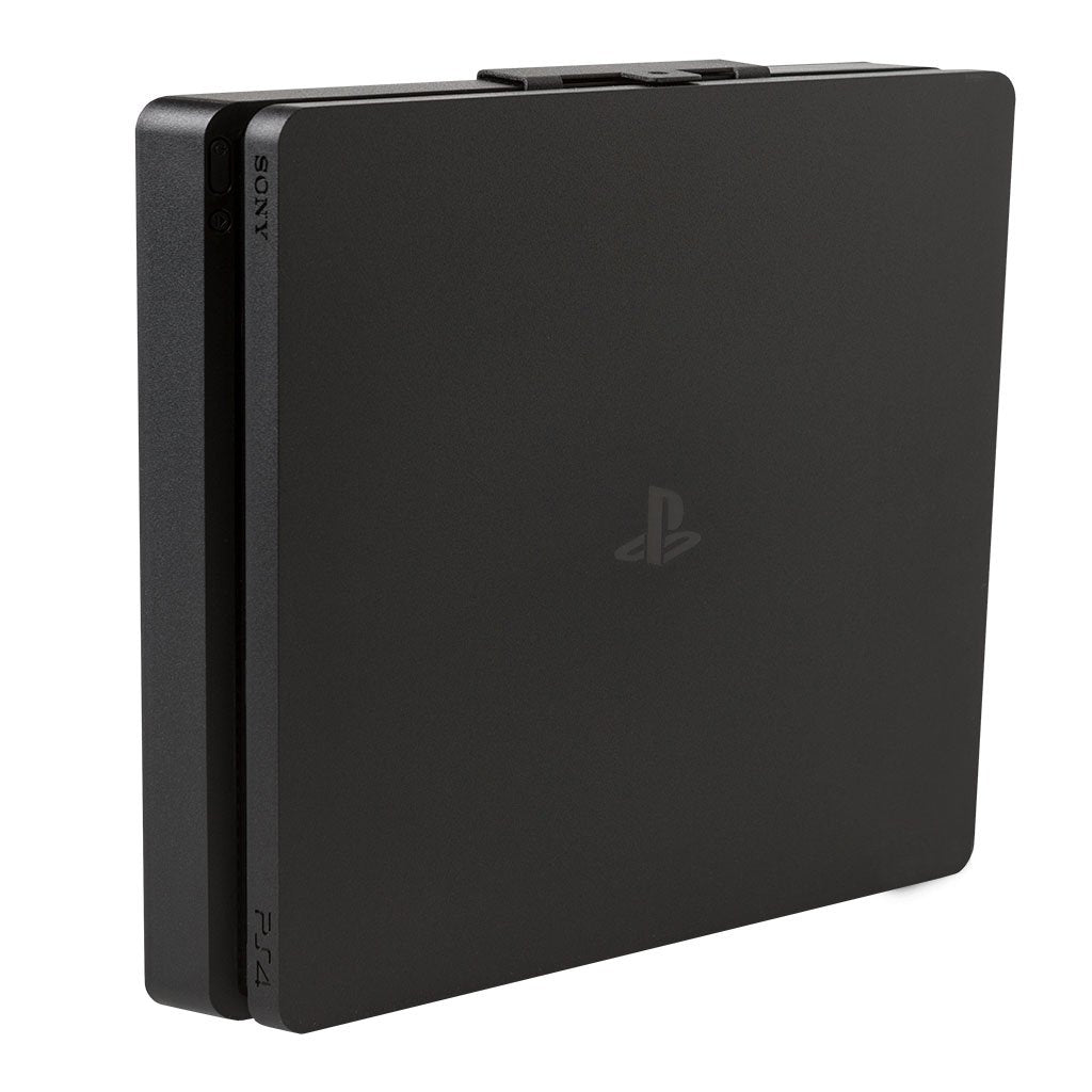 HIDEit Mounts 4S Wall Mount for PlayStation 4 Slim - registered designed in 2018 Made in USA - Steel Wall Mount for PS4 Slim to Safely Store Your PS4 Slim Near or Behind TV