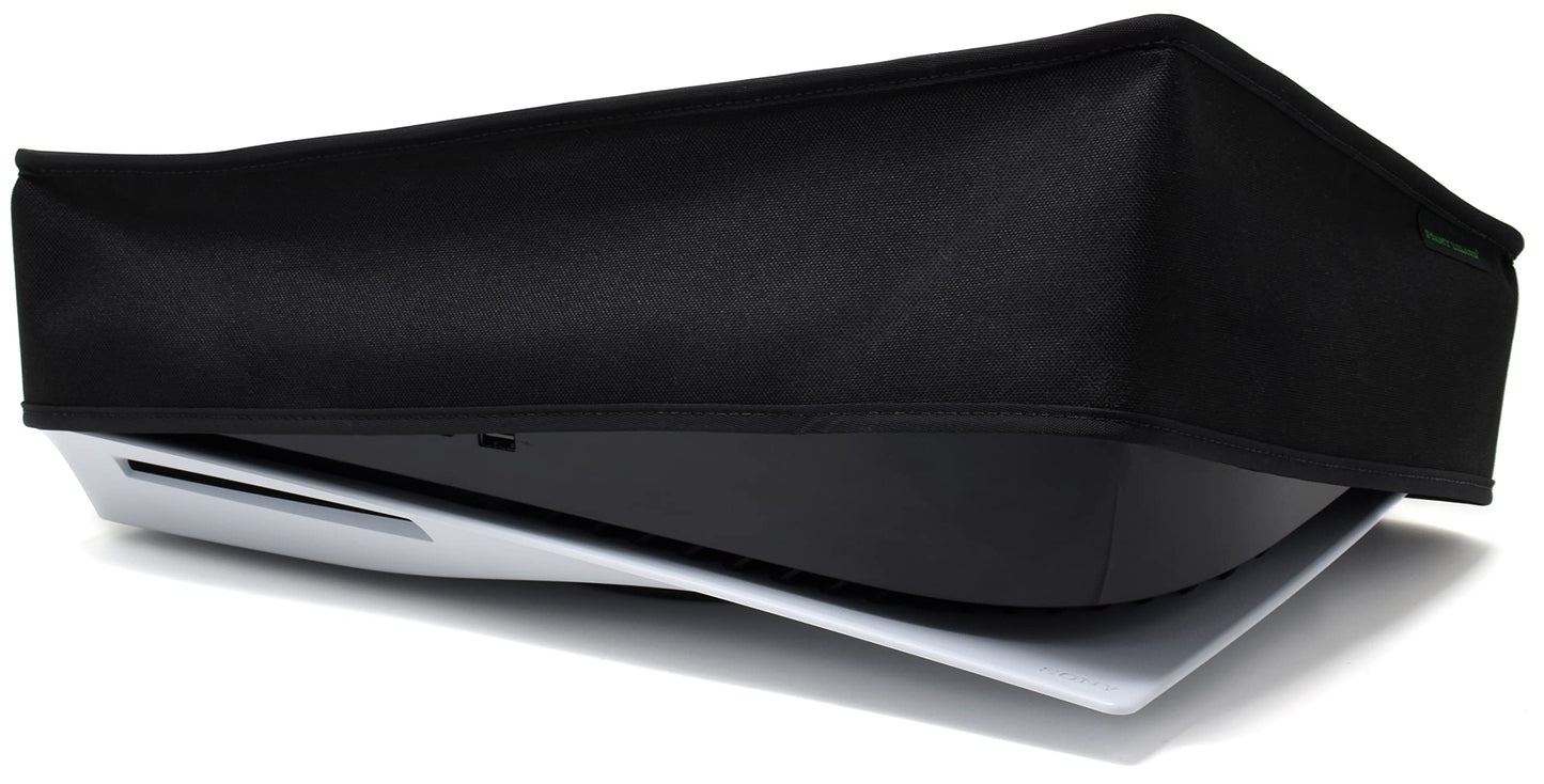Dust Cover for Playstation 5 by Foamy Lizard - The Original Made in U.S.A. TexoShield fine Ultra Soft Microfiber Lining Nylon dust Guard with Back Cable Port (Horizontal)