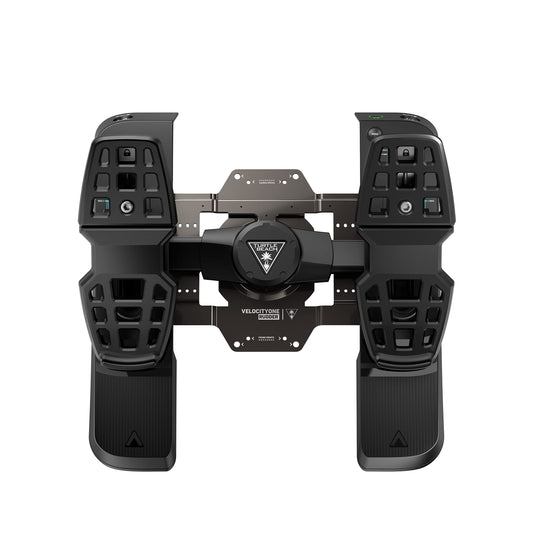Turtle Beach VelocityOne Universal Rudder Pedals - Smooth Rudder Axis, Adjustable Brakes, Black, Model TBS-0718-05 for Windows & Xbox