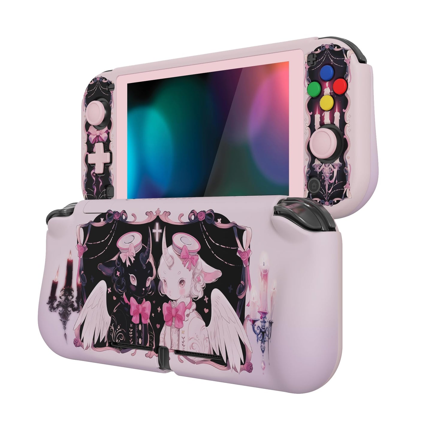 PlayVital ZealProtect Halloween Protective Case for Nintendo Switch Lite, Ergonomic Grip Cover - Durable Comfort Anti-Slip Anti-