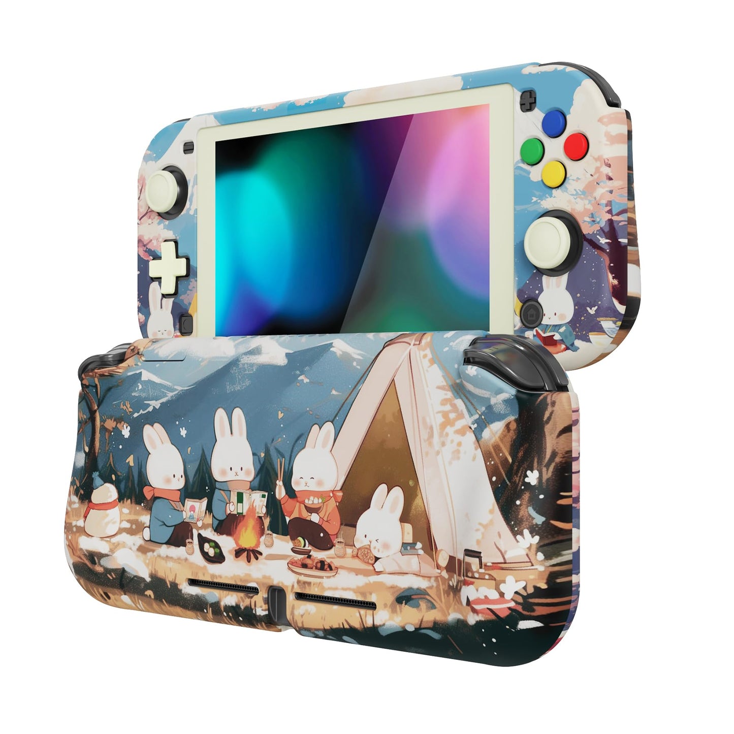 PlayVital ZealProtect Protective Case for Nintendo Switch Lite, Hard Shell Ergonomic Grip Cover for Nintendo Switch Lite w/Scree