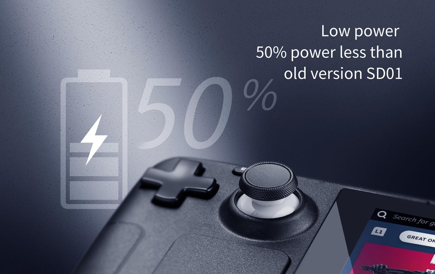 GuliKit Analog Joystick Replacement for Steam Deck - Hall Effect No Drift, Easy Calibration, Black & White, Model SD02