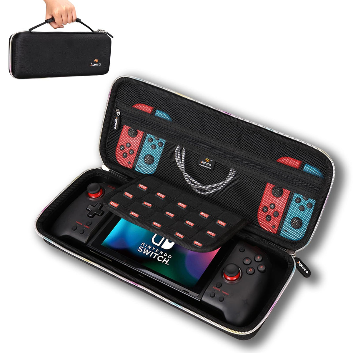 Aproca Hard Storage Tpartyl Case for Hori Nintendo Switch Split Pad Pro Ergonomic Controller