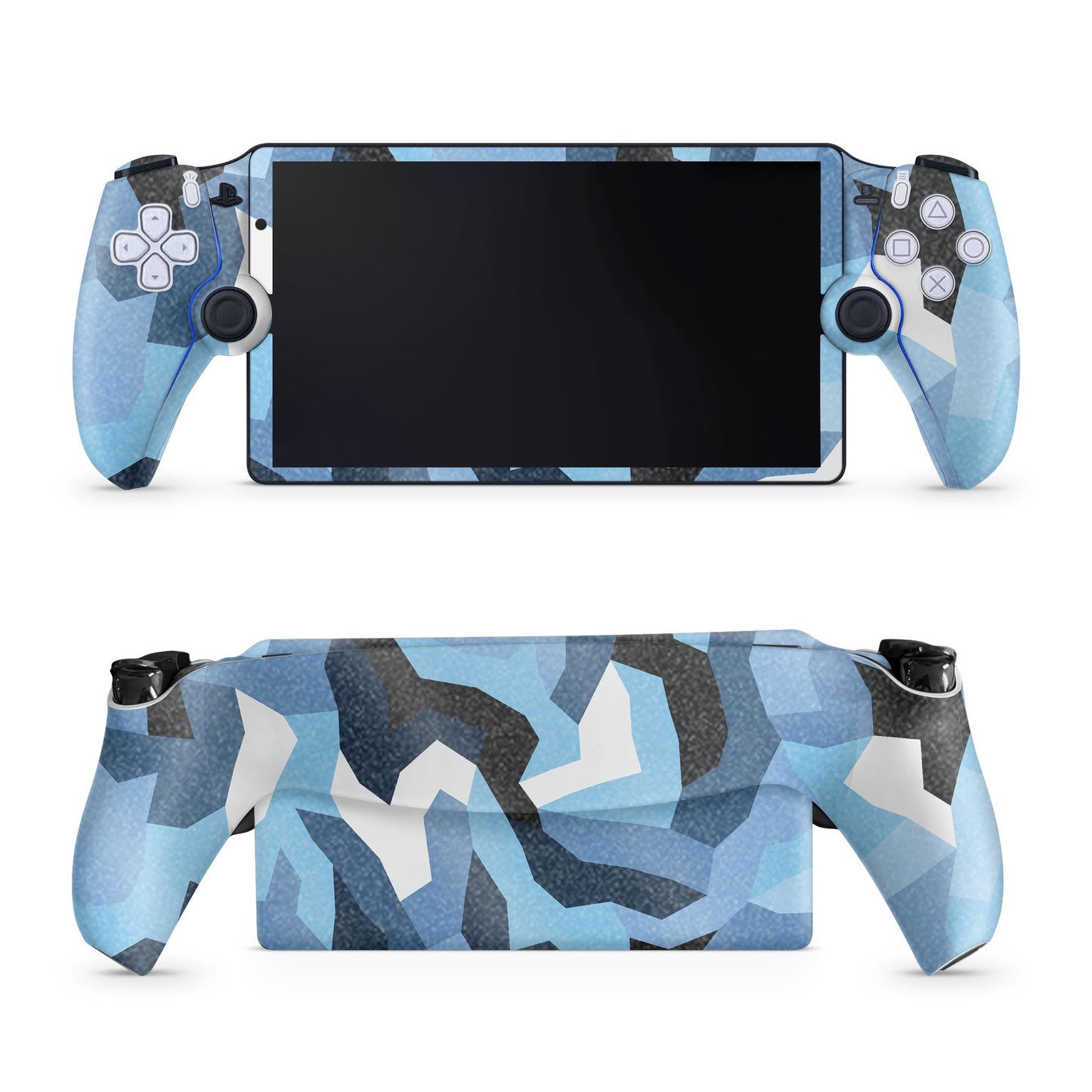 Glossy Glitter Gaming Skin Compatible with PS5 Portal Remote Player - Sky Camouflage - fine 3M Vinyl Protective Wrap Decal Cover - Easy to Apply | Crafted in The USA by MightySkins