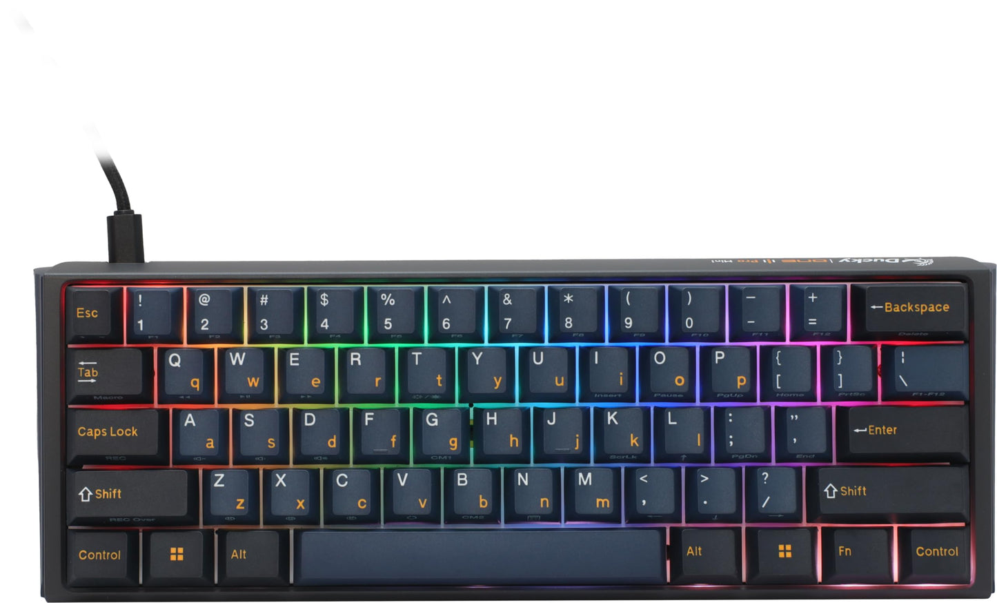 Ducky One 3 Mini Pro Nazca 8K 60% Hotswap RGB Triple Shot PBT Mechanical Keyboard - Cherry MX2A Red