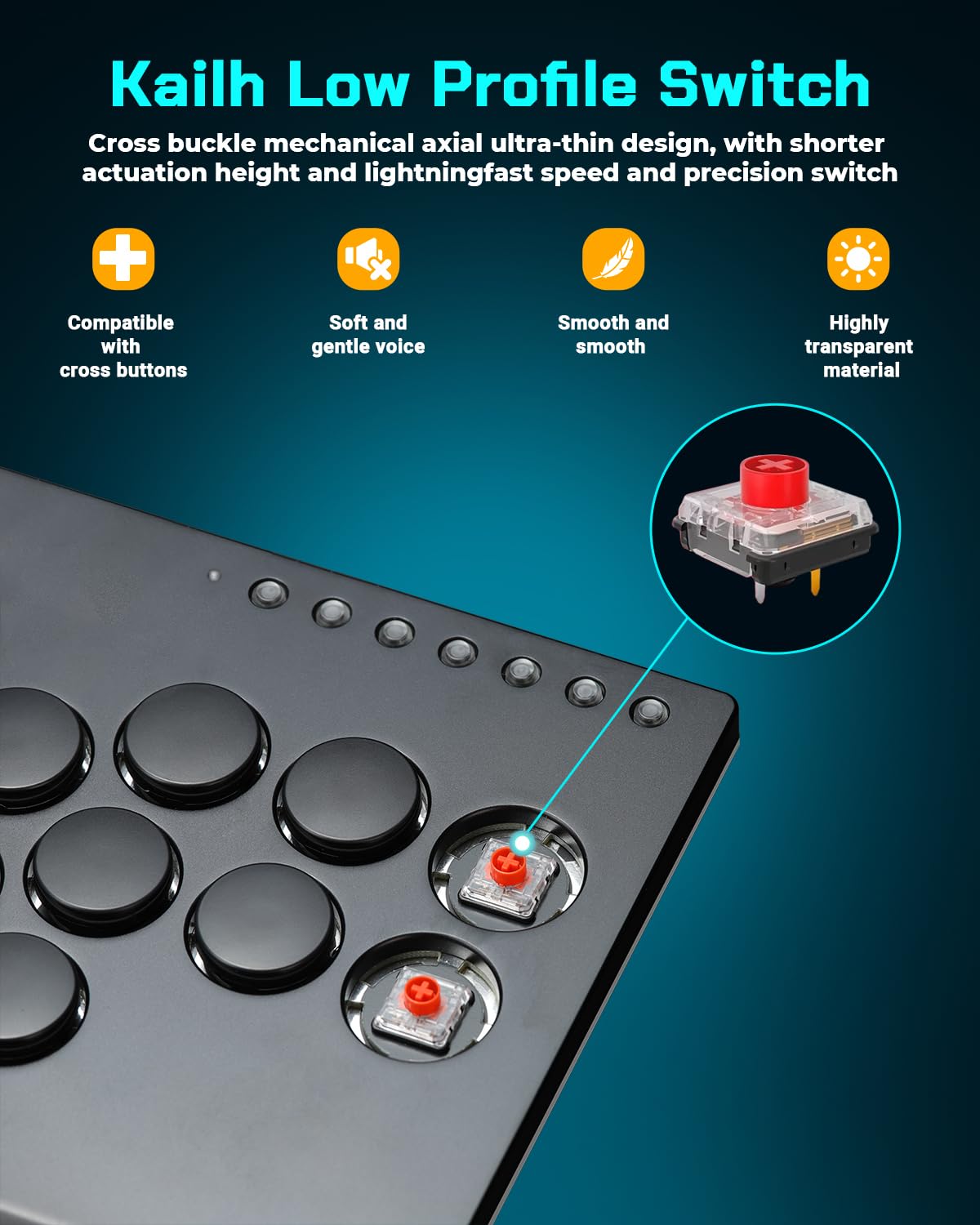 Sehawei Haute42 All Metal Arcade Stick - 13 Keys Controller with RGB & Turbo Functions for PC/PS3/PS4/Switch, M13 Black