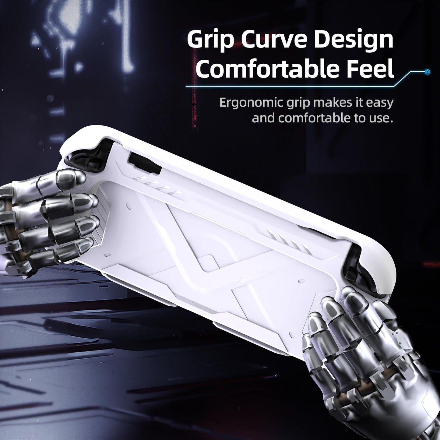 FIWWAT Nintendo Switch 2 Protective Case - 360° Protection, Anti-Scratch, Ergonomic Grip, White for Nintendo Switch 2 (2025)