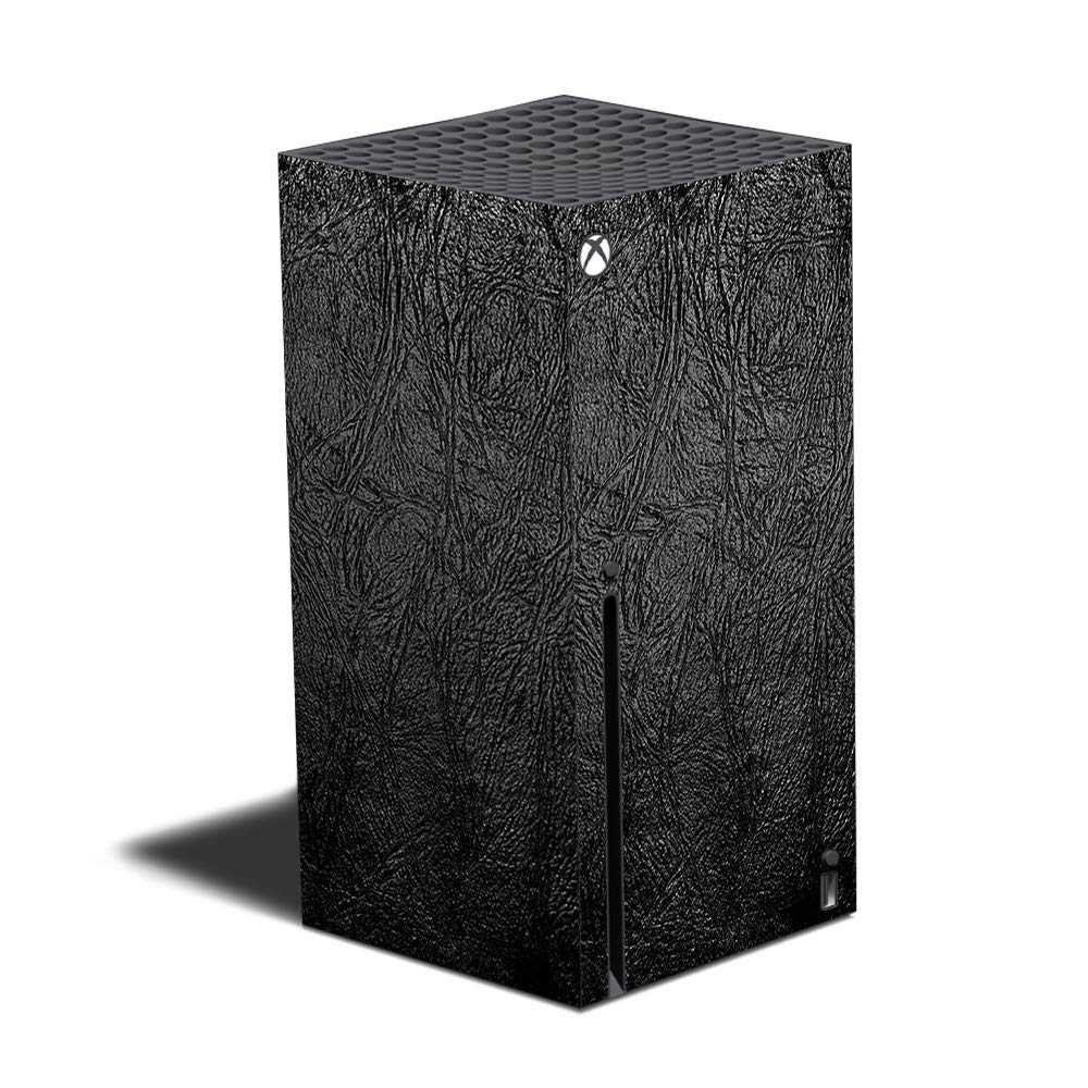 MightySkins Skin Compatible with Xbox Series X - Black Leather | Protective Durable and Unique Vinyl Decal wrap Cover | Easy to Apply and Change Styles | Made in The USA (MIXBSERX-Black Leather)