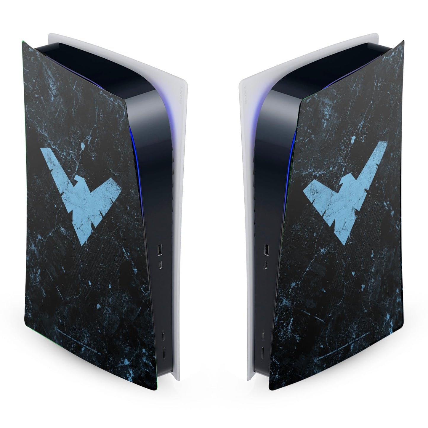 Head Case Designs Officially Licensed Batman DC Comics Nightwing Logos And Comic Book Vinyl Faceplate Sticker Gaming Skin Decal Cover Compatible With Sony PlayStation 5 PS5 Digital Edition Console