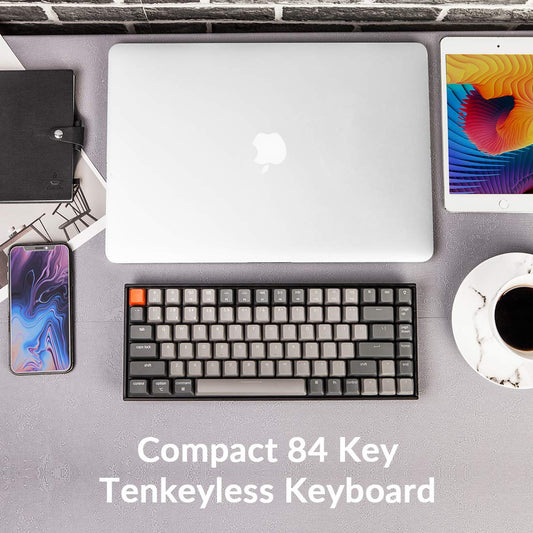 Keychron K2 75% RGB Wireless Mechanical Keyboard - Gateron Brown Switch, Compact 84 Keys, USB Wired for Mac/Windows, Model K2B3