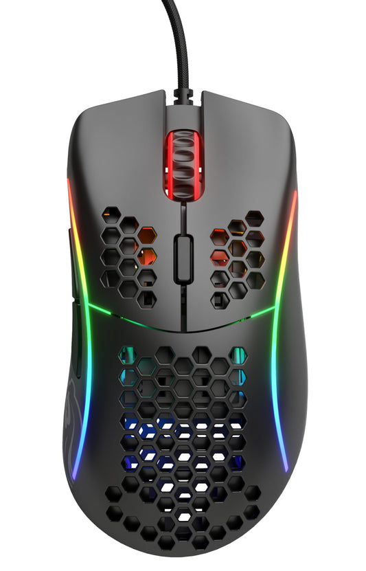Glorious Model D Wired Gaming Mouse - 68g, RGB, Ergonomic, Pixart 3360, Omron Switches, Matte Black