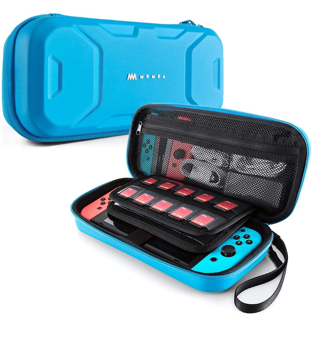 Mumba Carrying Case for Nintendo Switch OLED/Switch 1/Switch Lite Deluxe Protective Travel Carry Case Pouch for Nintendo Switch Console & Accessories (Blue)