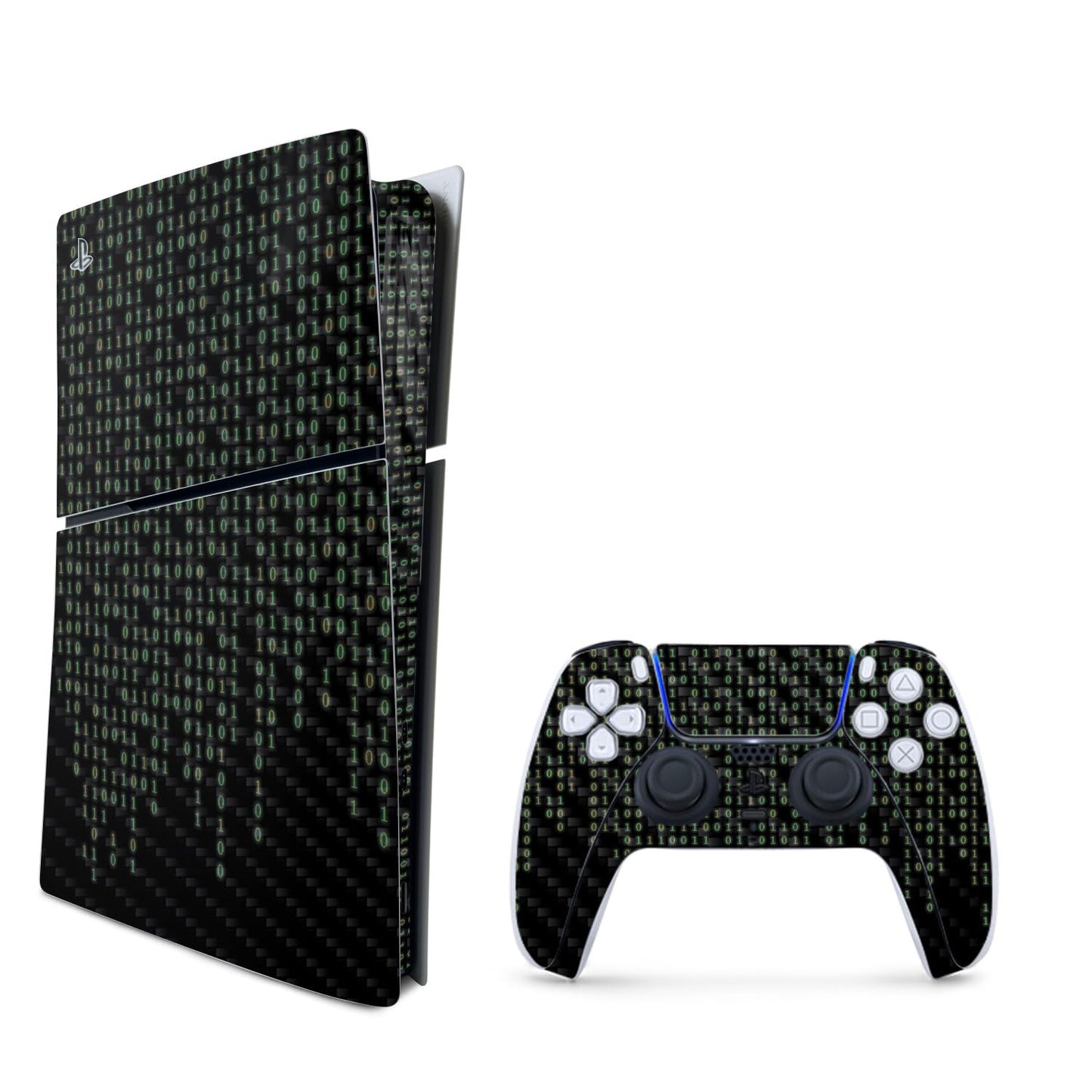 MightySkins Carbon Fiber Skin for PS5 Playstation 5 Slim Digital Edition Bundle - Red Pill Protective Durable Textured Carbon Fiber Finish Easy to Apply Made in The USA