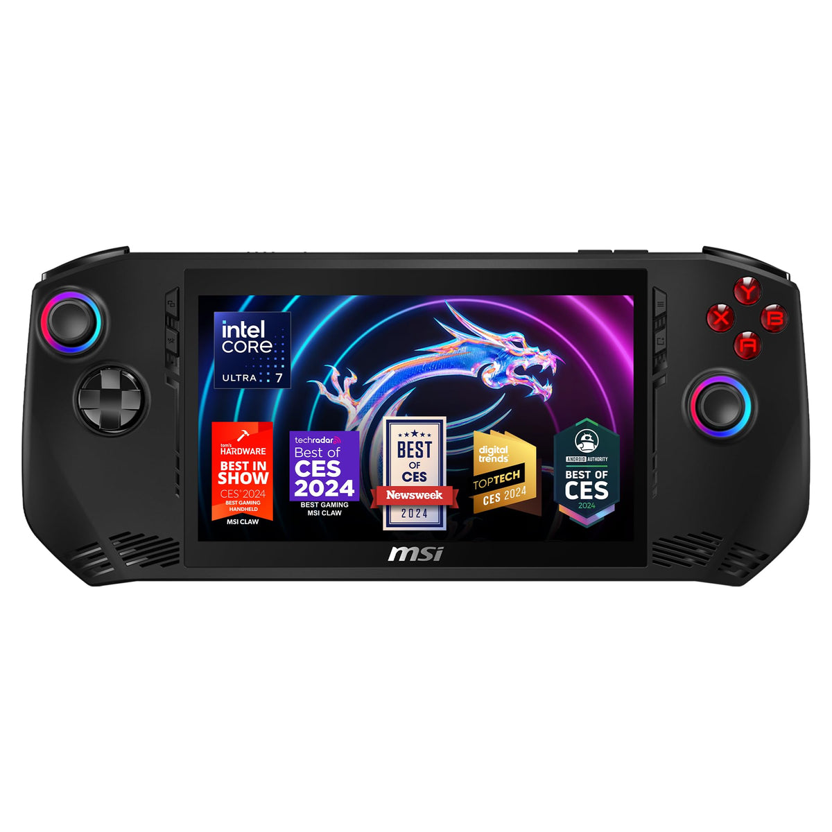 MSI Claw PC Gaming Handheld: Intel Ultra 7-155H 7 FHD 120Hz Display 16GB LPDDR5 1TB NVMe SSD MicroSD Card Reader Thunderbolt 4 Win 11 Home: Black A1M-050US