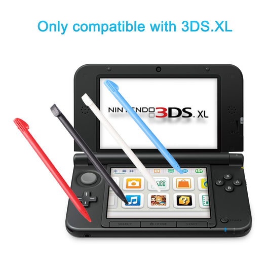 Xahpower 3DS XL Stylus Pen Set - 4-in-1 Multi Color Touch Styli, Plastic, Small
