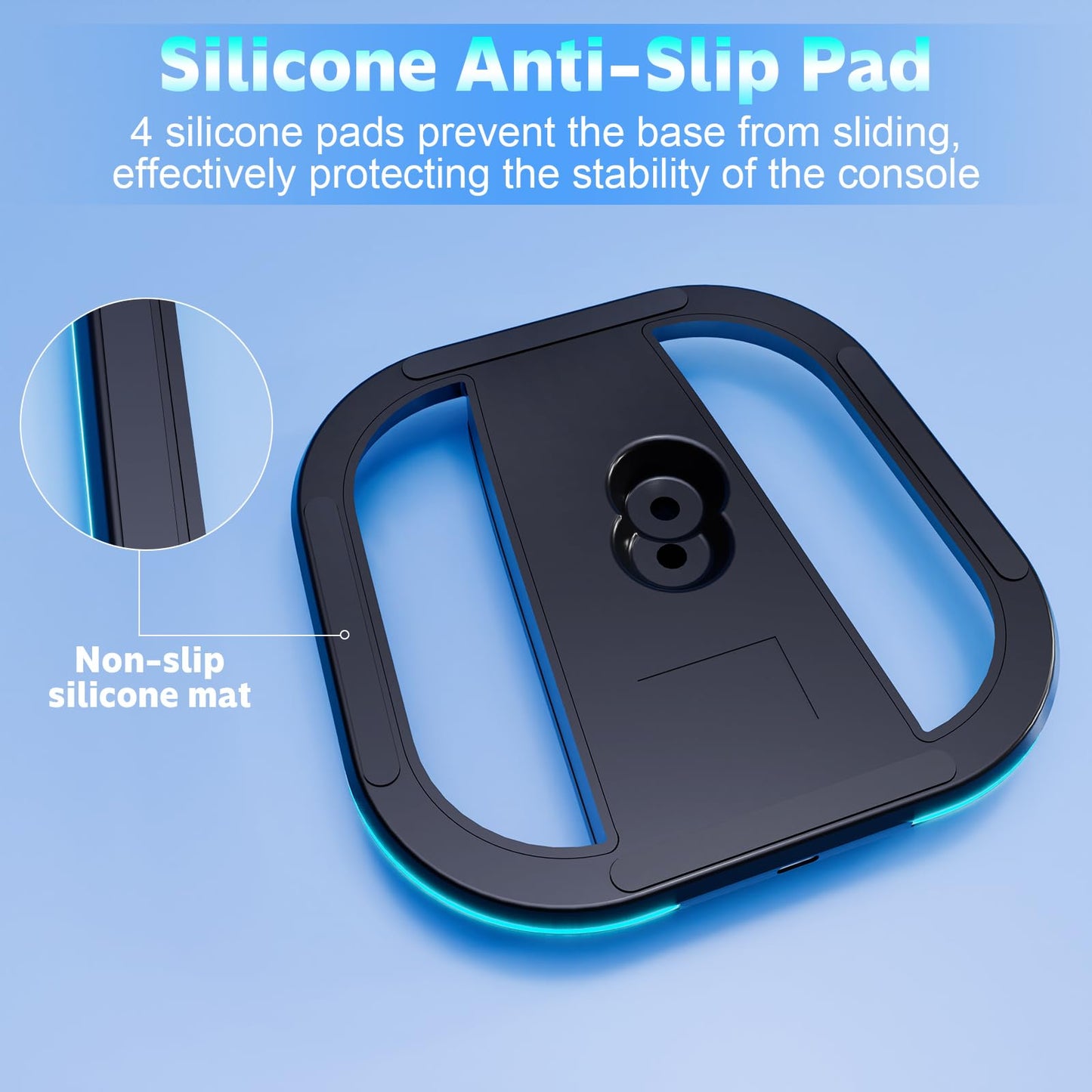 HONCAM Vertical Stand for PS5/PS5 Slim/Pro - Black with 7 RGB Lights