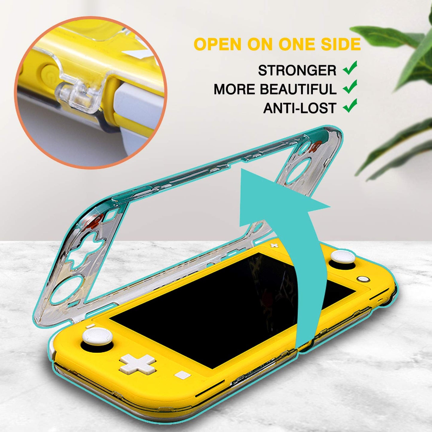 DLseego Protective Case for Nintendo Switch Lite - Hard PC Clear Anti-Shock Cover, Green, Animal Crossing Design