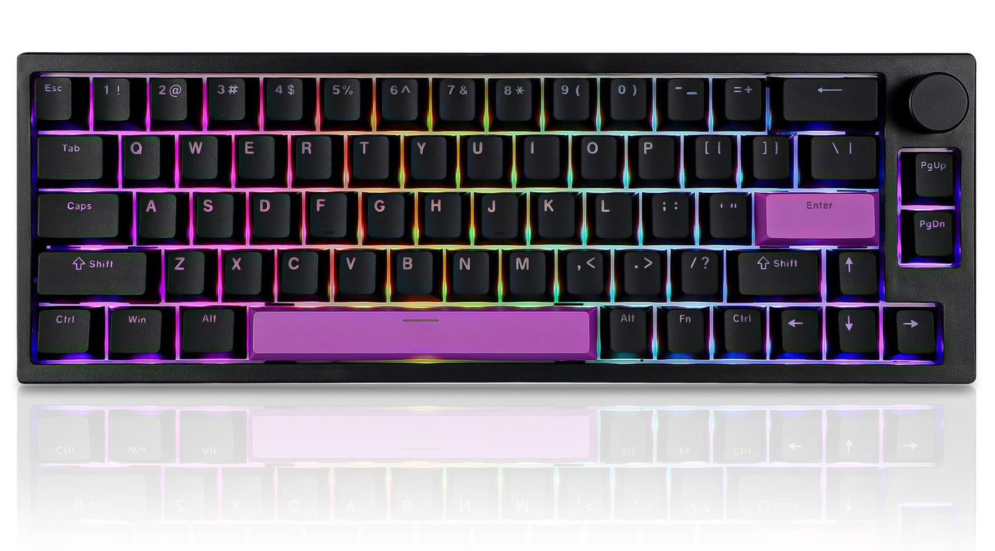 BOYI 66Pro Rapid Trigger Magnetic Switch Mechanical Keyboard 65% Hyper-Fast Actuation Point Adjustable Dedicated 8K Hz Polling Rate HotSwap RGB Wired Gaming Keyboard with Knob (Black)