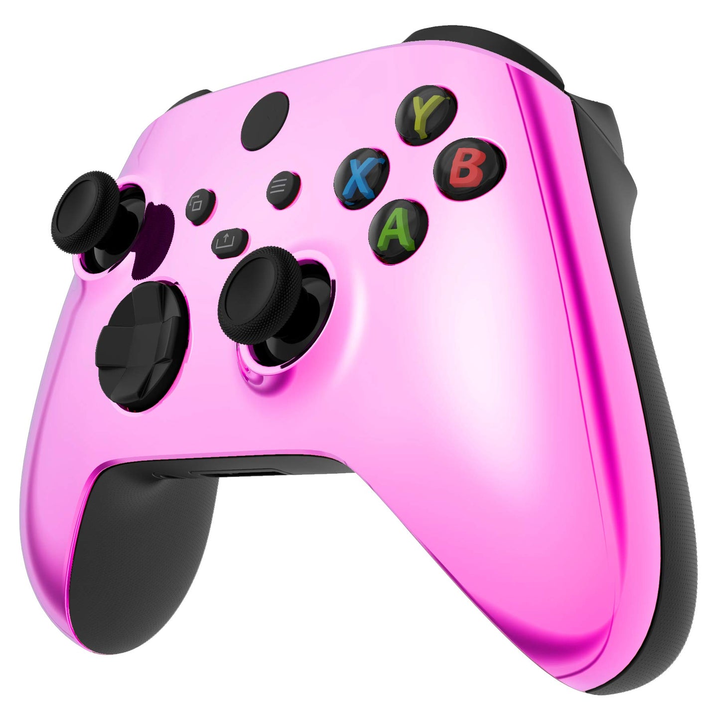 eXtremeRate Custom Shell for Xbox Controller - Chrome Pink Faceplate Cover - Model FX3D407