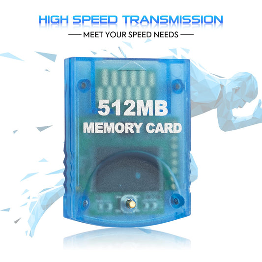 Suncala 512MB Memory Card for Nintendo Gamecube & Wii - Clear, Compatible, High-Quality Storage Solution