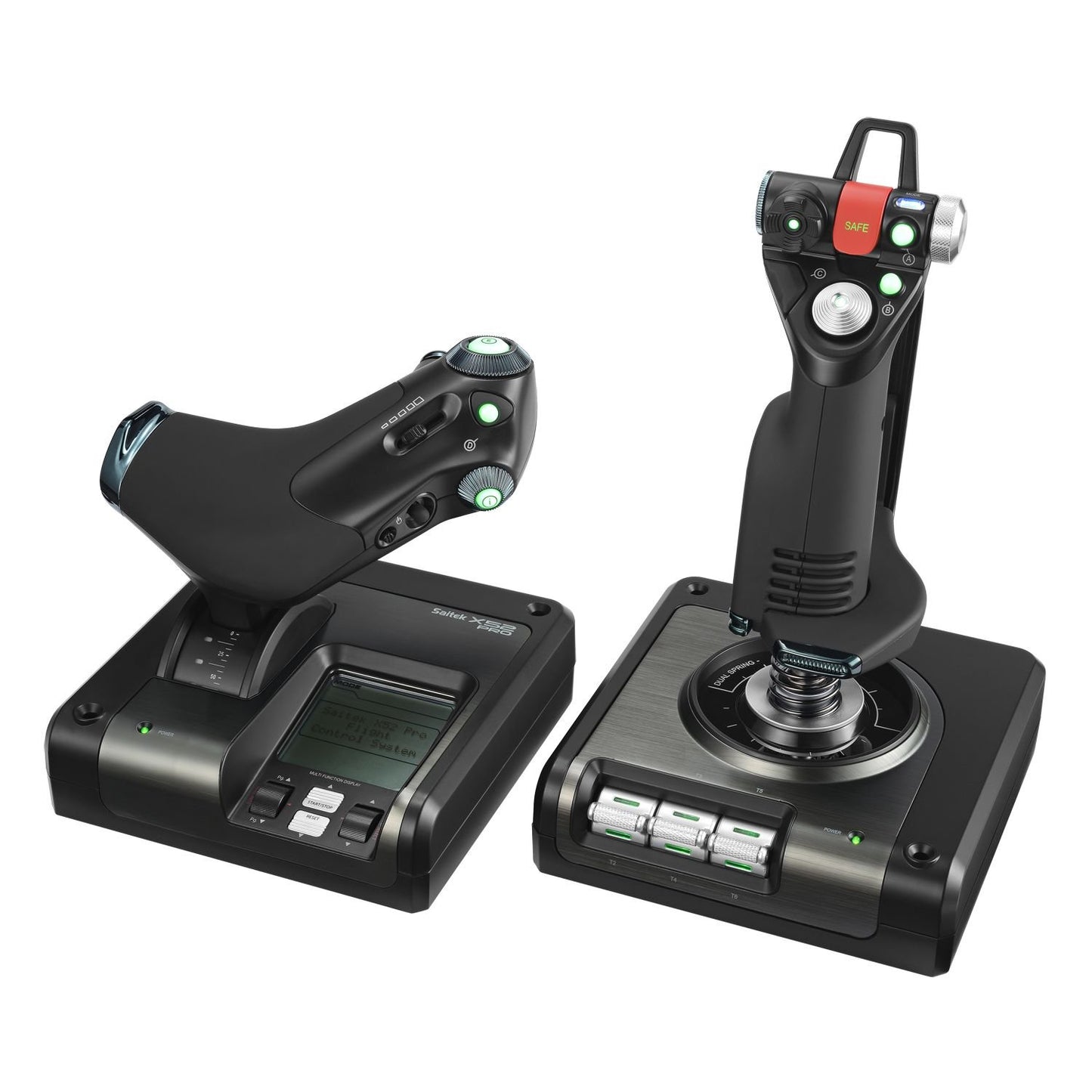 Logitech G Saitek X52 Pro Flight Control System, Controller and Joystick Simulator, LCD Display, Illuminated Buttons, 2xUSB, PC