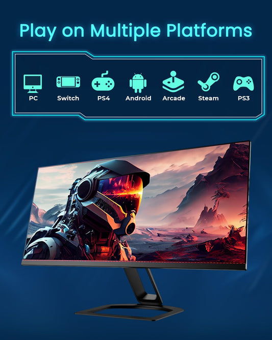 JZW-Shop Haute42 Arcade Stick P12 - All-Button Fight Controller for Switch, PC, PS4, PS3, Steam Deck, Turbo & RGB, Supports Hot-Swap