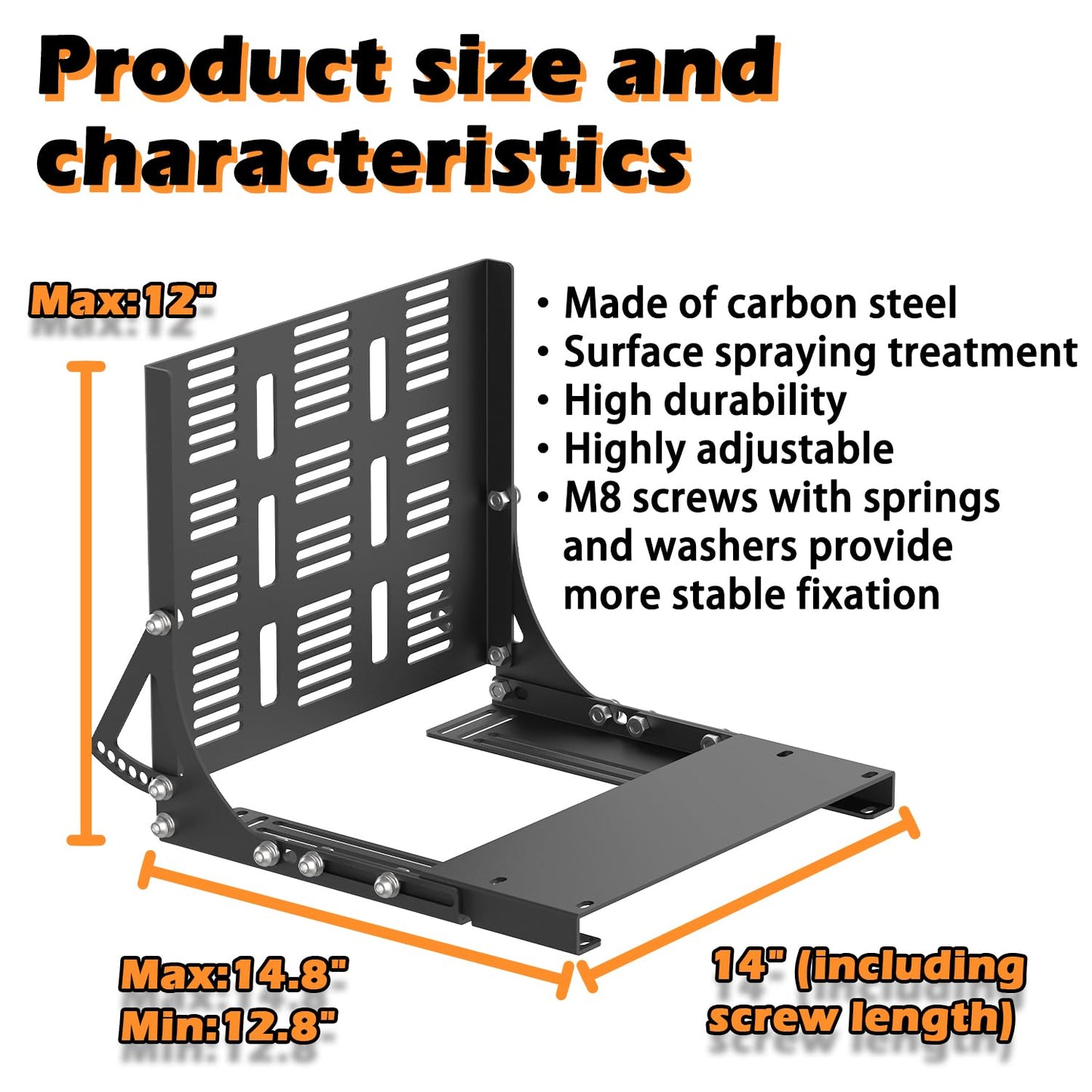 JOYORAN Sim Racing Inverted Pedals Kit for Logitech G PRO/G923/G920/G29 - Black, Compatible with Logitech Pedals (Not Included)