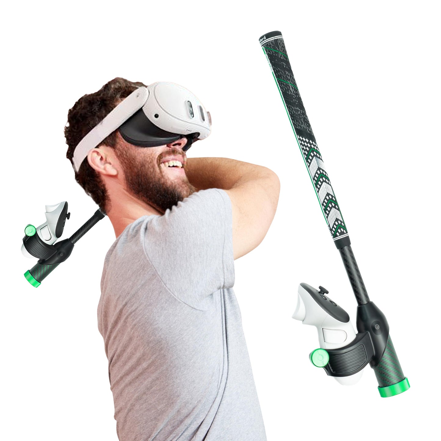 DeadEyeVR - DriVR fine design Mini - Golf Club for Virtual Reality - Realistic VR Golf Simulator Handle - Adjustable Weighted VR Golf Club Grip for Enhanced Play