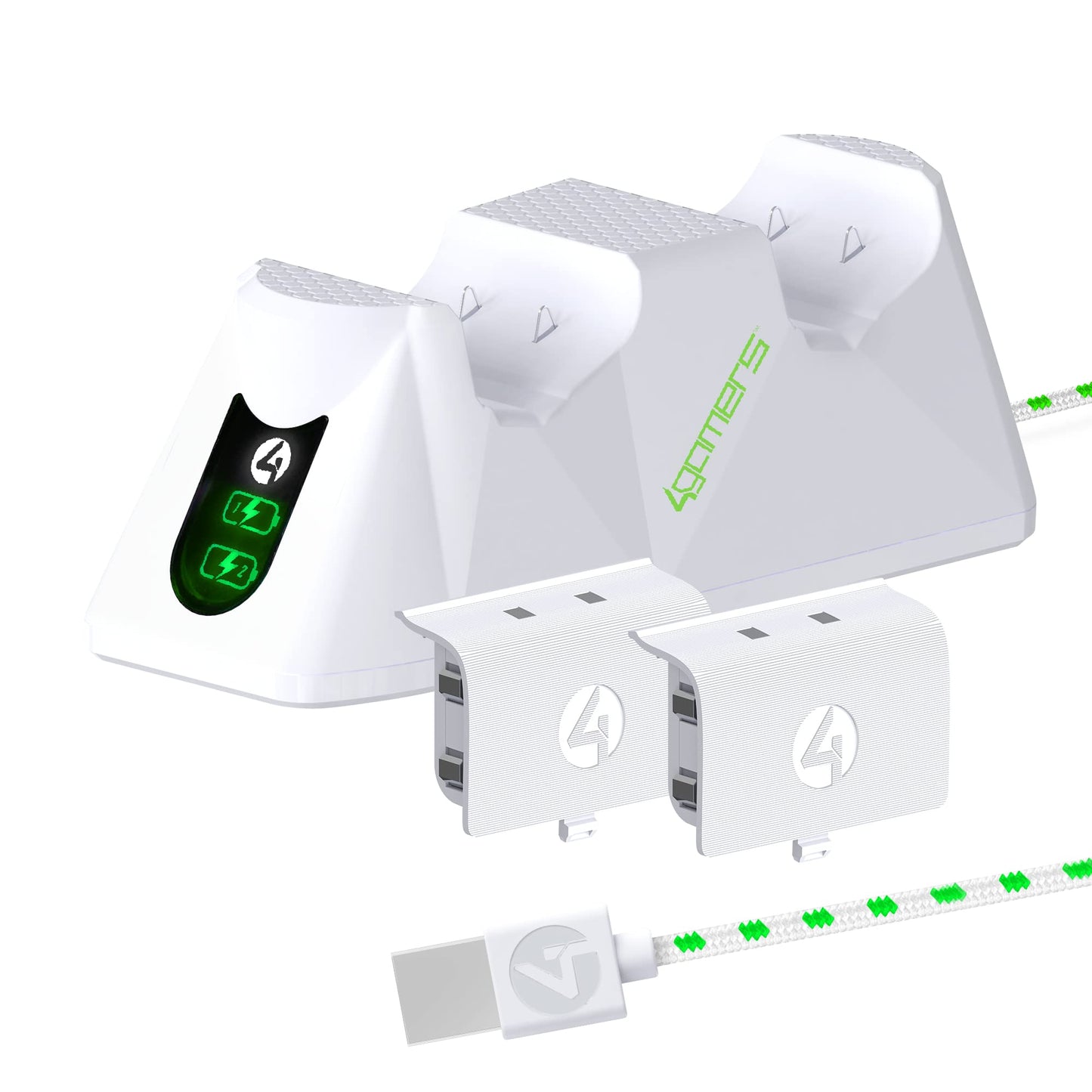 4Gamers Sx-C100 X Twin Charging Dock, White