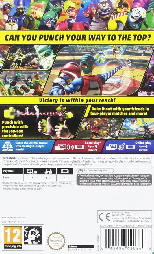 Nintendo ARMS Game for Nintendo Switch - Action-Packed Multiplayer Fun