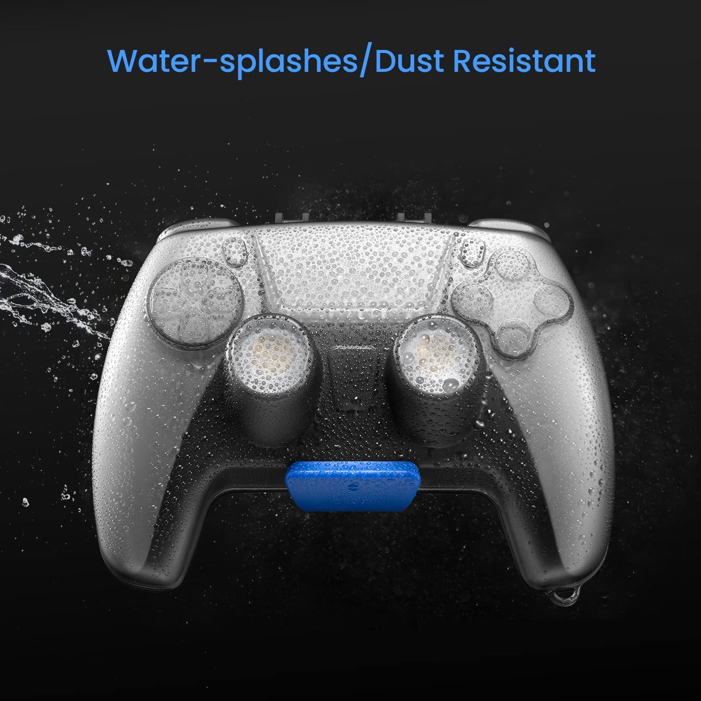 tomtoc PS5 Controller Protective Case - Hard Shell, Shock-Proof, Dust-Resistant, Smokey Crystal, Model A05-027D01
